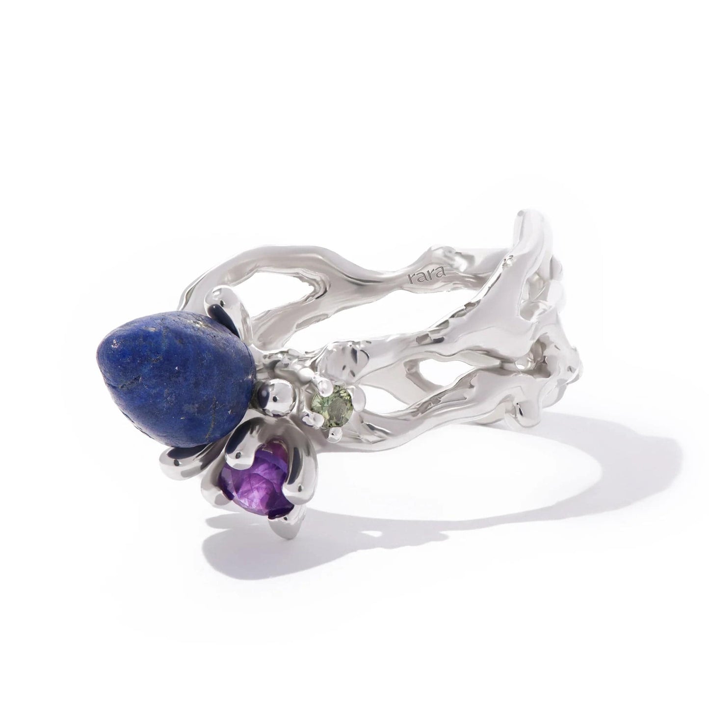 Liana Ring with Lapis Lazuli & Green Tourmaline