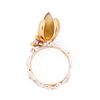 Lliana Ring with Rauch Topaz, Amethyst & Emerald