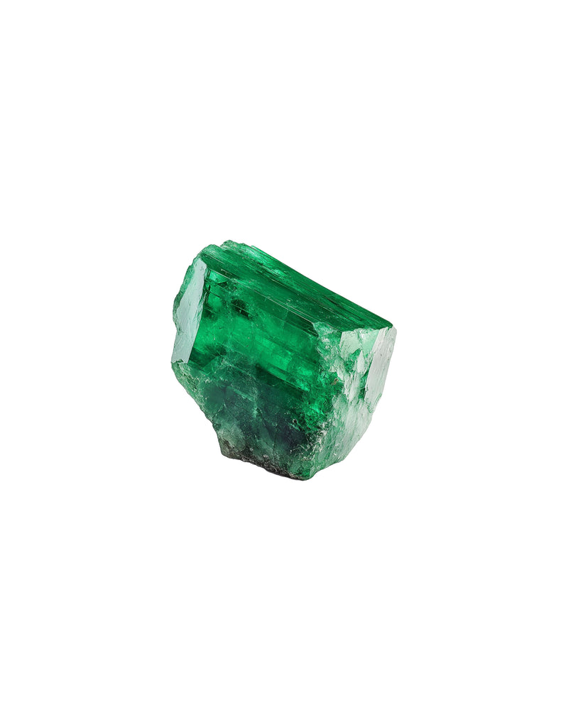 Emerald gemstone used in handcrafted artisan jewelry by Rara Jewelry