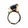 Liana Ring with Black Spinel & Emerald