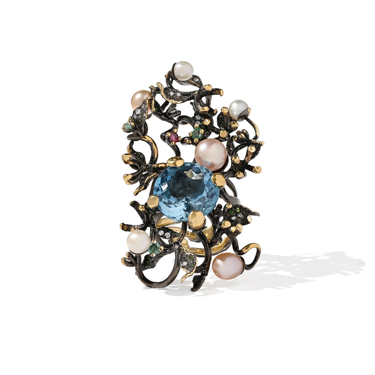 Coralia Ring — coral-inspired handcrafted gemstone ring