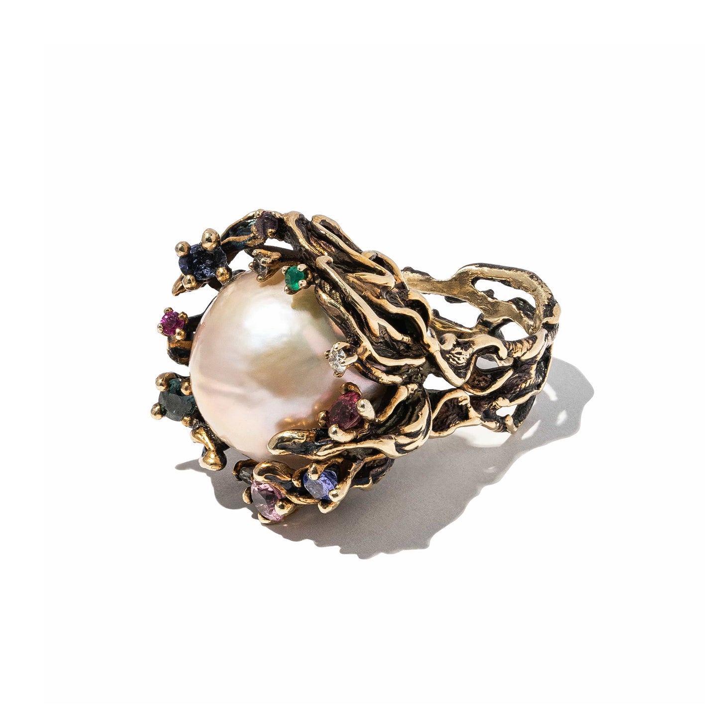 Lumi Margarita Ring — handcrafted daisy-inspired gemstone ring