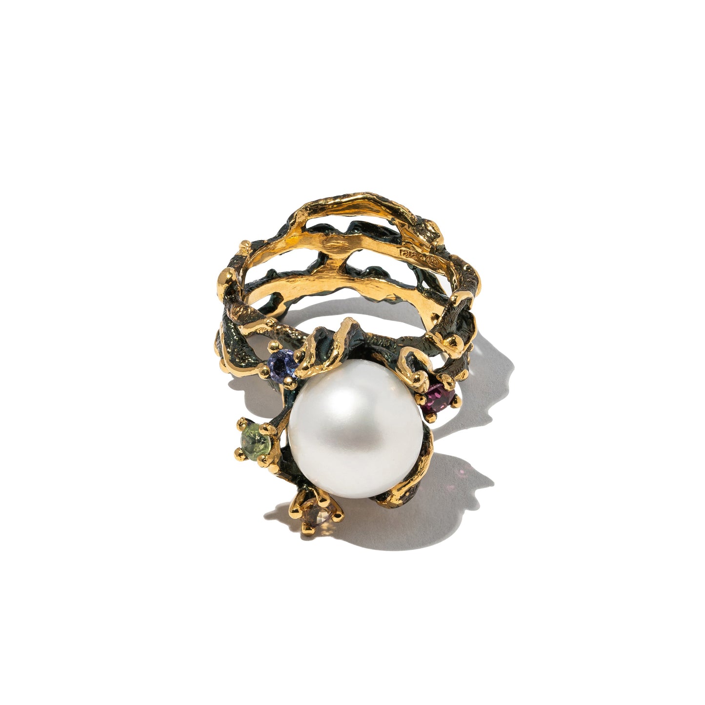 Pearl Embrace Ring — handcrafted ring with pearl gemstone