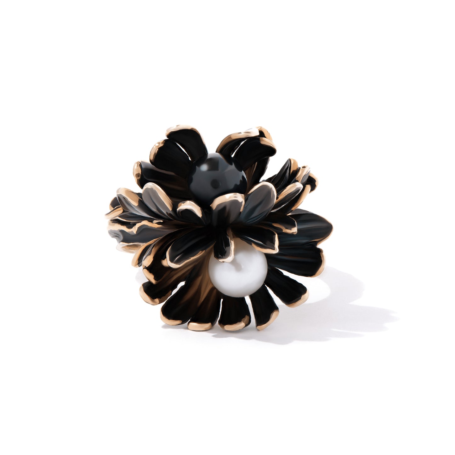 Petal Shell Ring — delicate floral gemstone ring by Rara