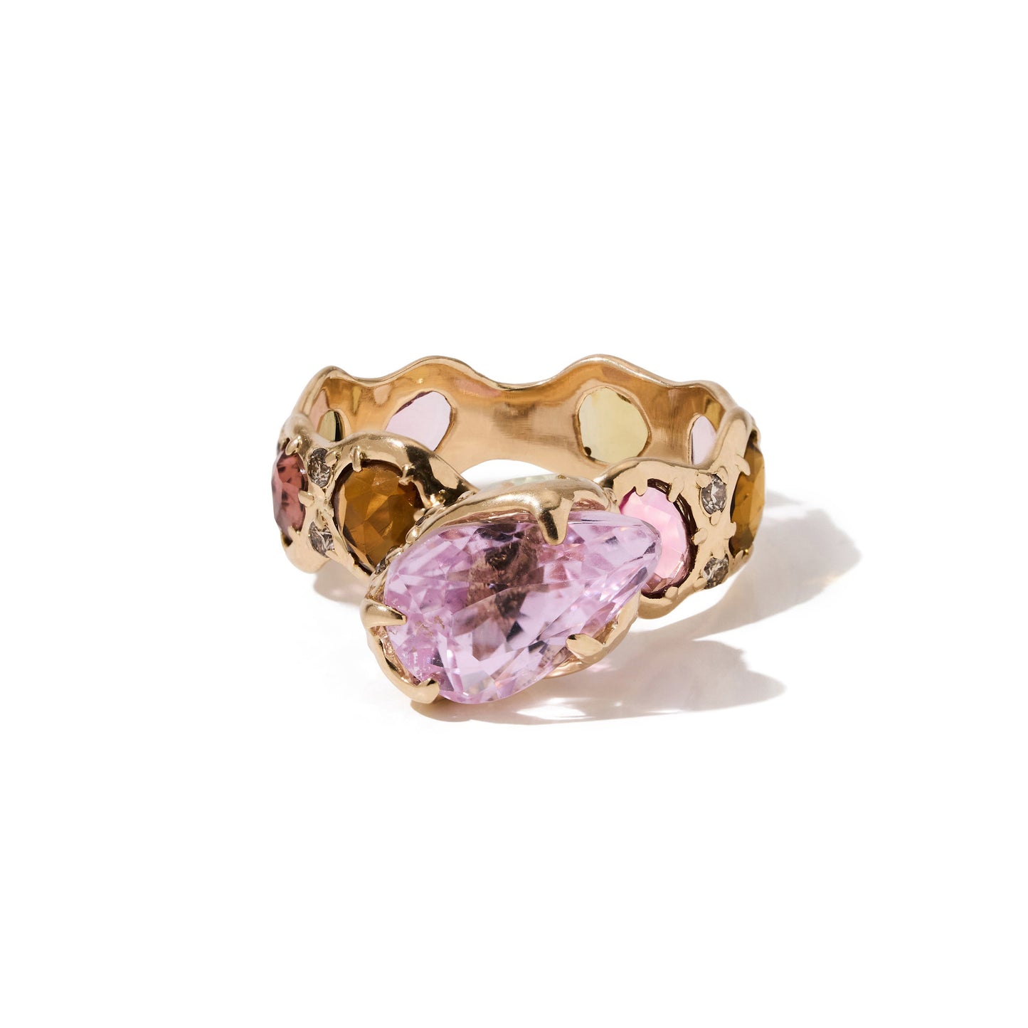 Quatro Ring — multi-stone Celestra ring by Rara