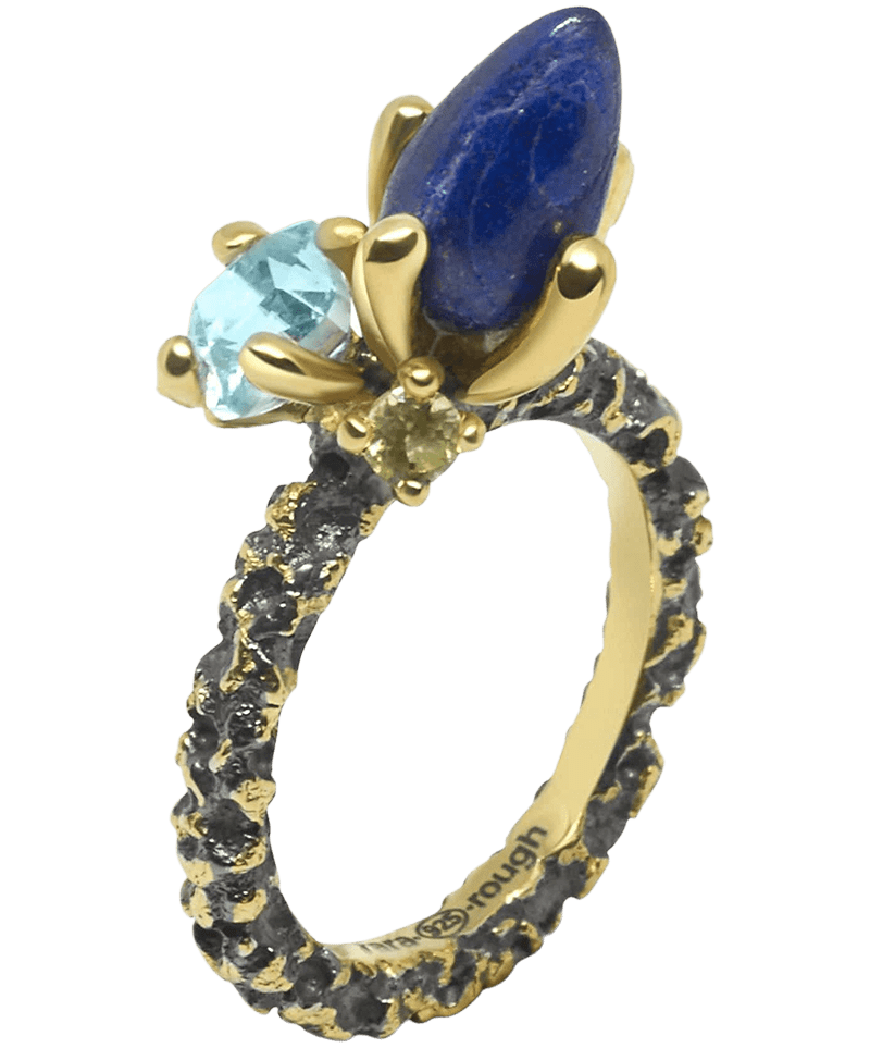 Sierra Ring with Lapis Lazuli & Topaz
