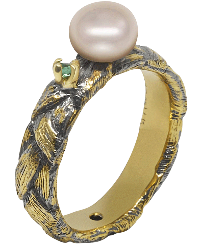 Ply Ring with Pearl