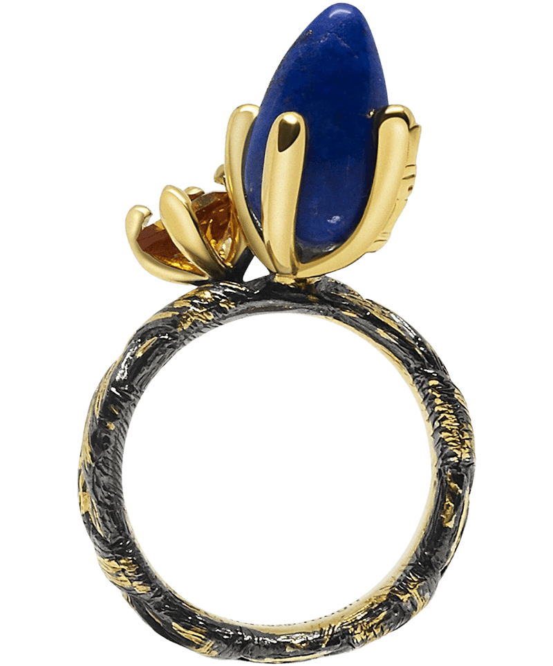 Ply Ring with Lapis Lazuli