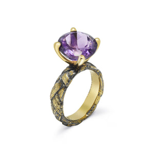 Ply Unique Ring with Amethyst - Rara Jewelry