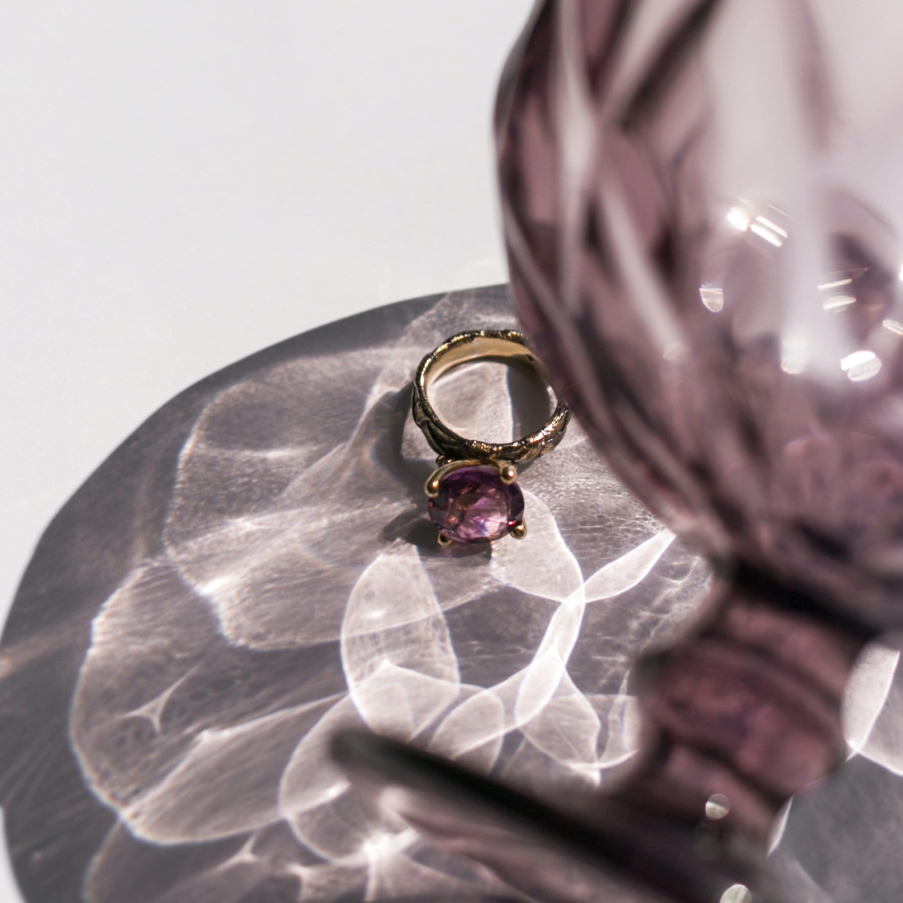 Ply Ring with Amethyst