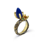 Load image into Gallery viewer, Ply Unique Ring with Lapis Lazuli - Rara Jewelry
